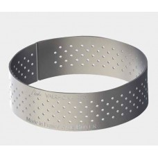 De Buyer Straight Edge Perforated Stainless Steel Tart Ring DBYR1026